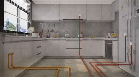 kitchen lpg gas pipeline installation